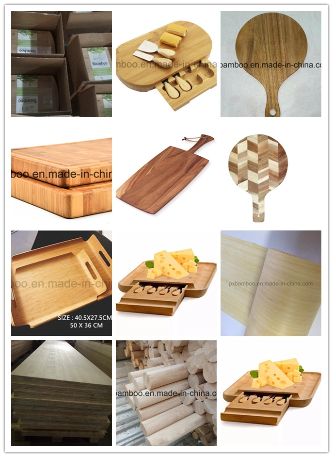Customized Kitchen Paddle Shape Bamboo Wood Cutting Board Cheese Board
