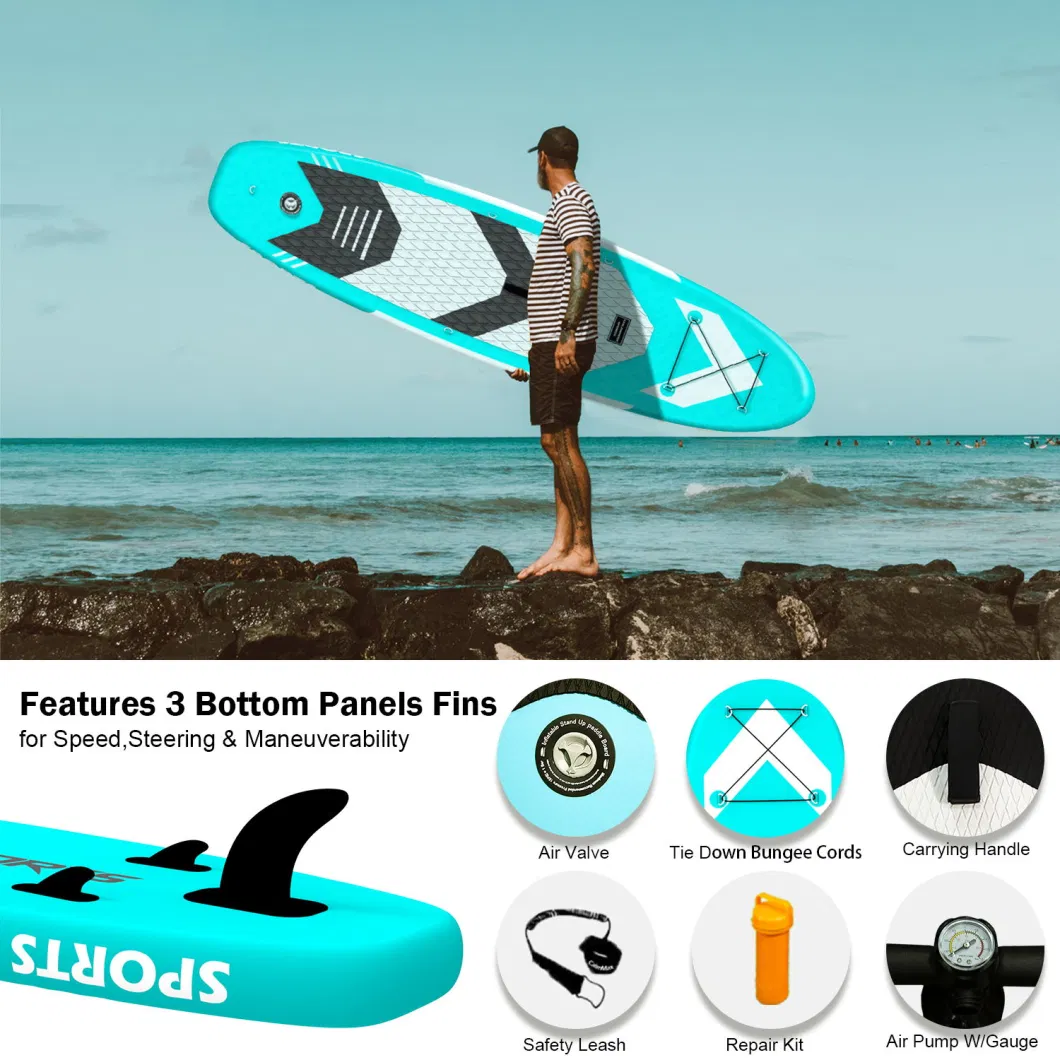 Easy-to-Maneuver 330X80X15cm All Round Sup Board for Two-Person Snorkeling and Longer Trips