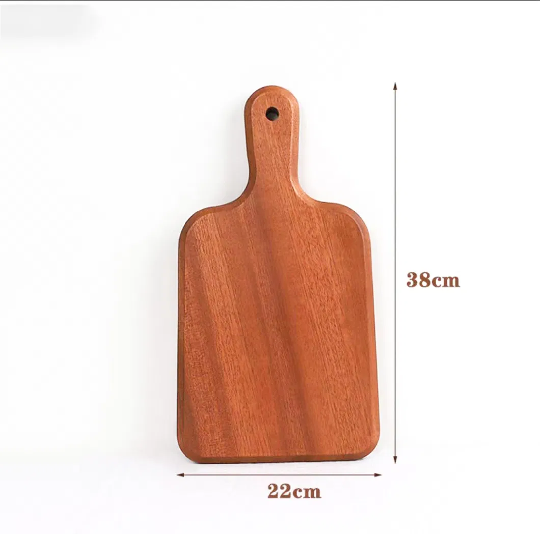 Portable Small Ebony Wood Serving Board Cheese Cutting Board with Handle