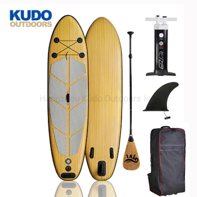 Bamboo Paddle Board Inflatable Sup with Light Weight