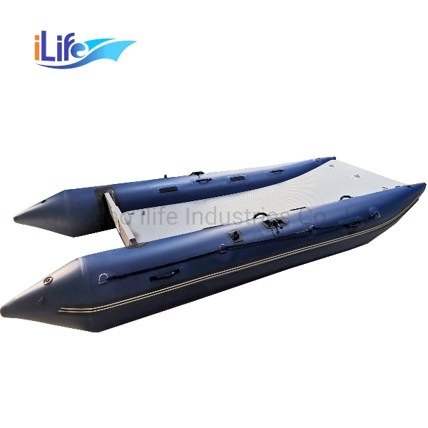 Ilife (4.2m) High Speed-Motor-Fishing Inflatable High Speed Boat with Air Mat Floor